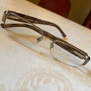 Polo Ralph Lauren silver metal, tortoiseshell prescription glasses made in Italy